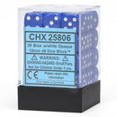 Opaque: 12mm D6 Blue/White (36)