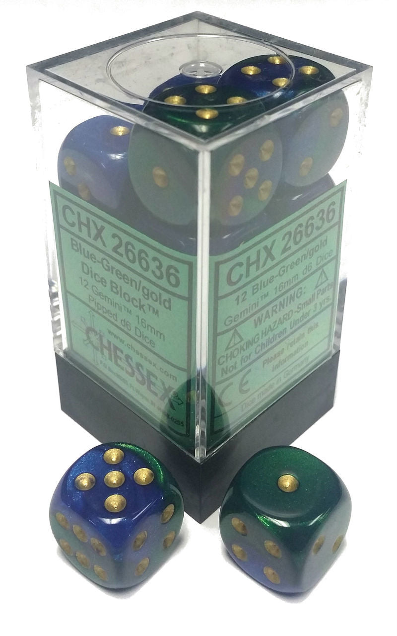 Gemini 3: 16mm D6 Blue Green Gold/Black (12)