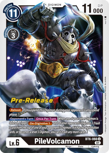 digimon card double diamond PileVolcamon [BT6-066] [Double Diamond Pre-Release Cards]