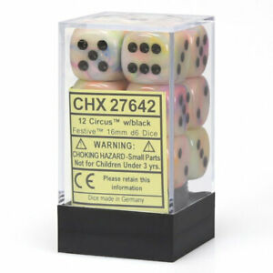 Festive 16mm D6 Circus/Black (12)