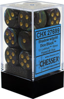 Lustrous: 16mm D6 Shadow/Gold/Black (12)