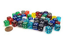 Translucent: 12mm D6 Pips Bag of Dice (50)