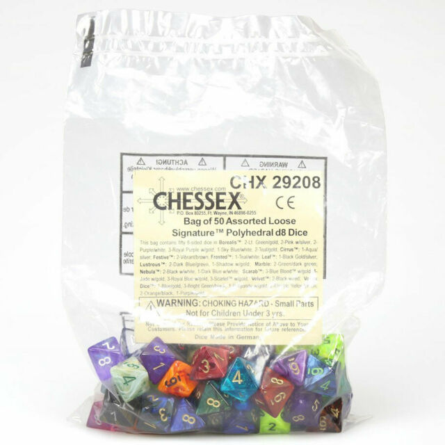 Signature: Poly D8 Assorted Bag of Dice (50)