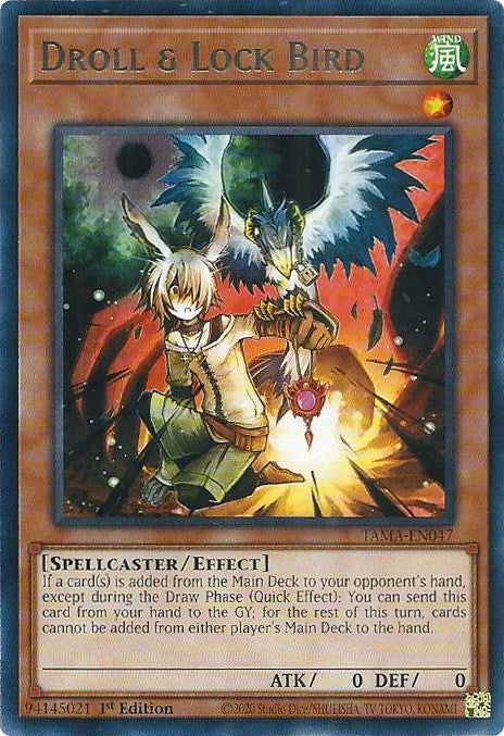 bird yugioh cards Droll & Lock Bird [TAMA-EN047] Rare
