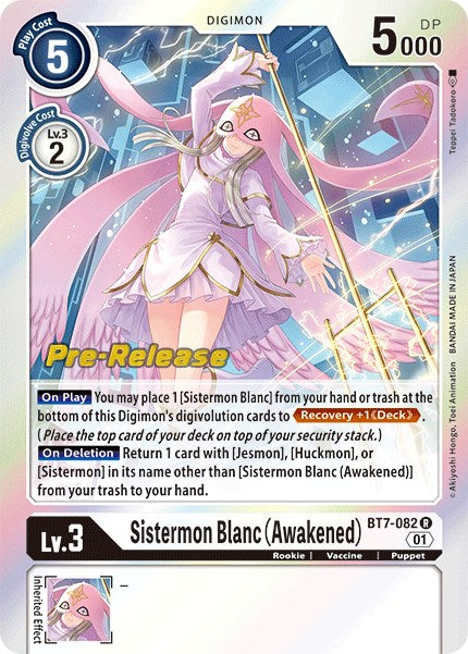 digimon next adventure cards Sistermon Blanc (Awakened) [BT7-082] [Next Adventure Pre-Release Cards