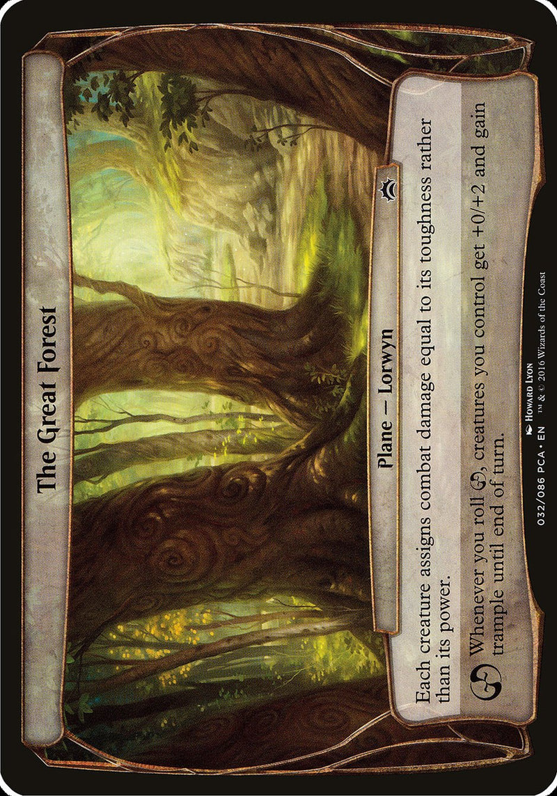 mtg planechase plane cards The Great Forest (Planes) [Planechase Anthology Planes]