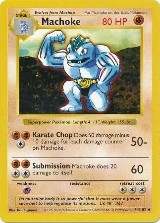 Machoke (34/102) [Base Set Shadowless Unlimited]