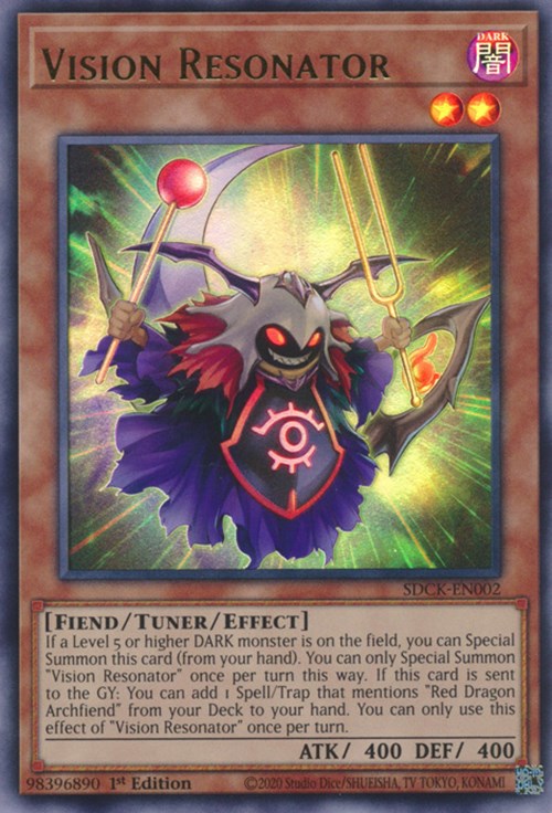 yugioh resonator cards YU-GI-OH! - Chain (HSRD-EN018) - High-Speed Riders - 1st Edition Effect Tuner monster Vision Resonator - Yu-Gi-Oh! card
