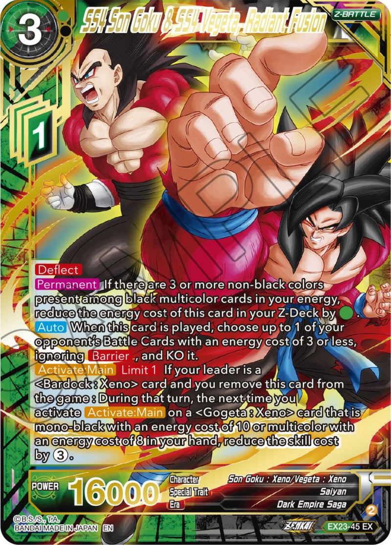 SS4 Son Goku & SS4 Vegeta, Radiant Fusion (EX23-45) [Premium Anniversa