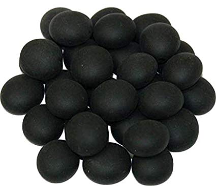 Black Opal Frosted Glass Stones in 5.5` Tube (40)
