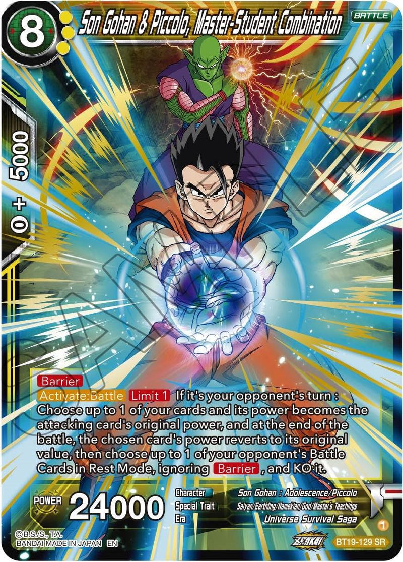 Son Gohan & Piccolo, Master-Student Combination (BT19-129) [Fighter's