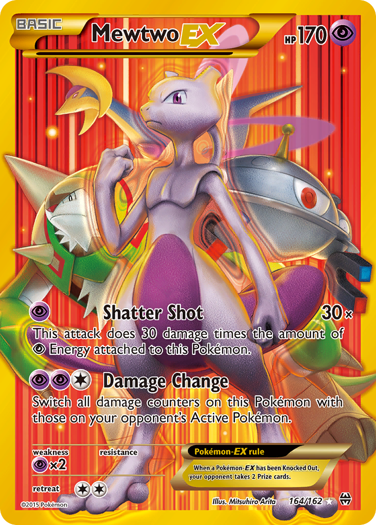 pokemon cards breakthrough XY - Lightning Rarity Mewtwo ex Pokemon Breakthrough #164