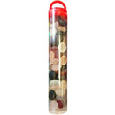 Frosted Mixed Colors Glass Stones in 5.5` Tube (40)