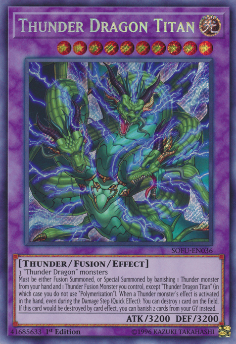 thunder yugioh cards Yu-Gi-Oh! - Dragon Discharge - SOFU-EN073 - Soul Fusion - Unlimited Edition You can Special Summon this card Hey guys what you think