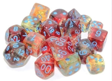 Nebula: Primary/blue Luminary Set of Ten Luminary d10s