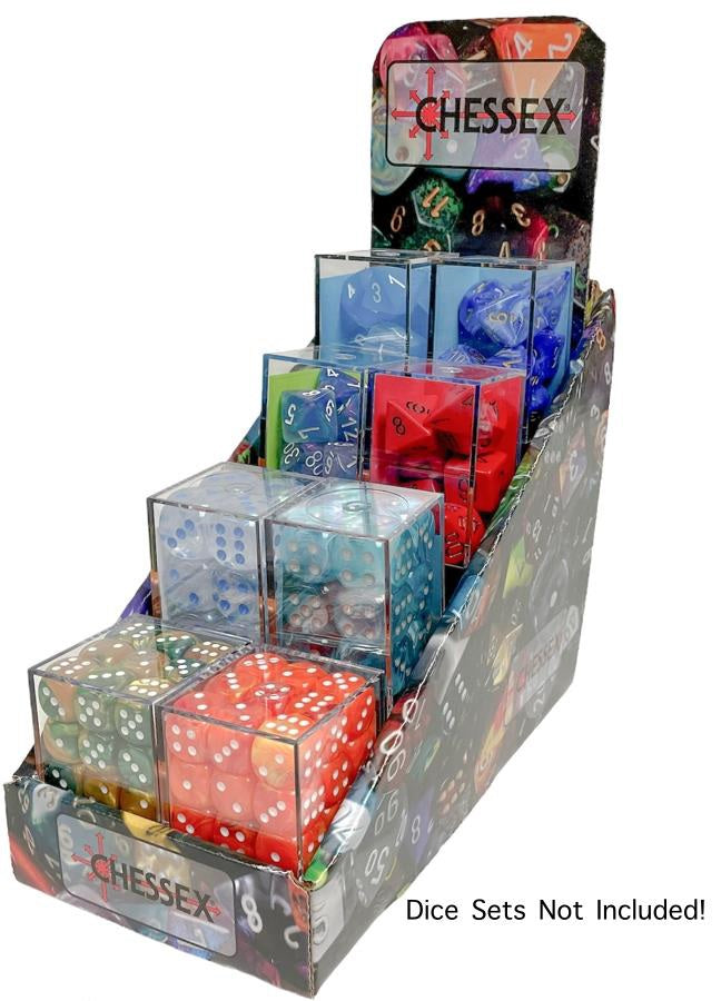 Empty Full-Color Cardboard Dice Set Display (holds 8)