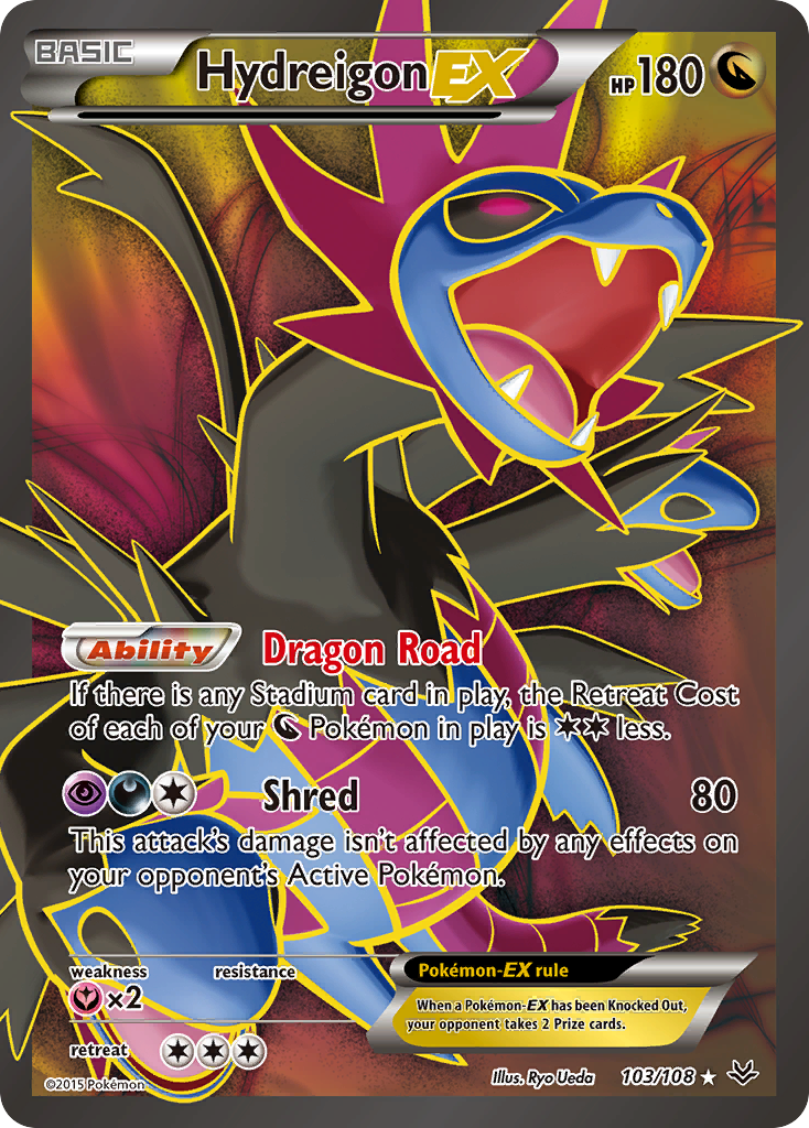 pokemon card hydreigon ex 067/086 Double Rare SV White but overall look nearly unplayed with no major defects 2024 Pokemon Ssp En-surging Sparks
