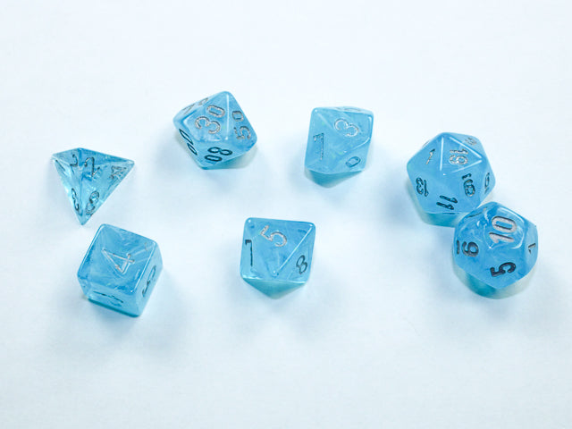 Luminary: Mini-Polyhedral Sky/silver 7-Die set