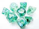 Lab Dice 6 Borealis: Poly Kelp/light green Luminary 7-Die Set (with bonus die)