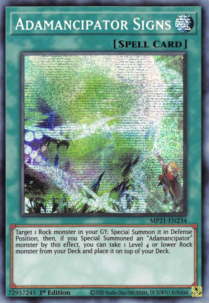 Adamancipator Signs [MP21-EN234] Prismatic Secret Rare