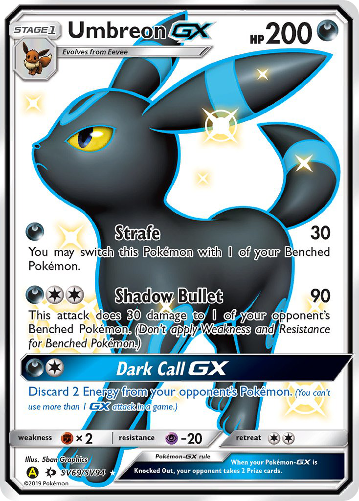 moon umbreon pokemon card Umbreon GX (SV69/SV94) [Sun & Moon: Hidden Fates